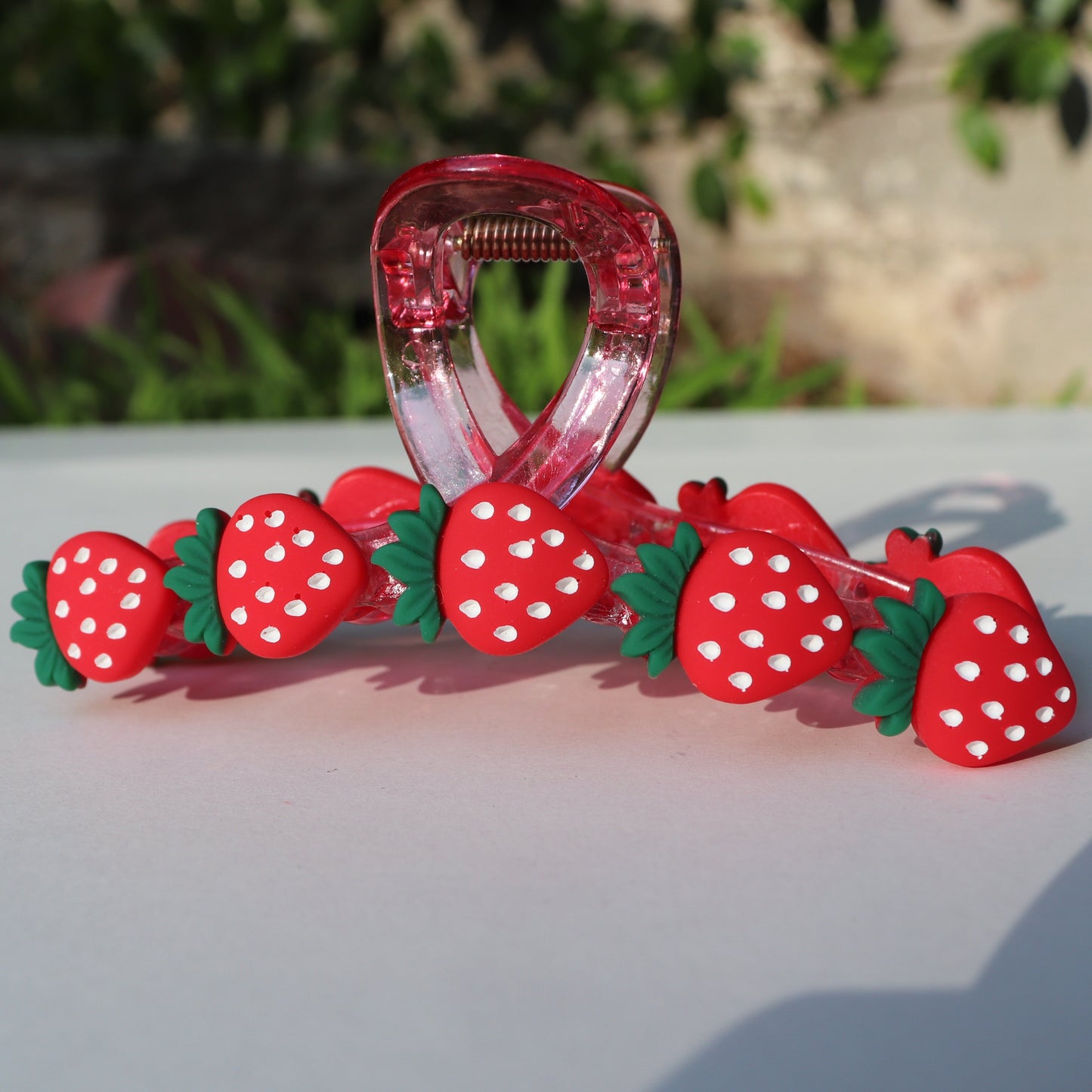 Polymer Strawberry Pretzel Clip