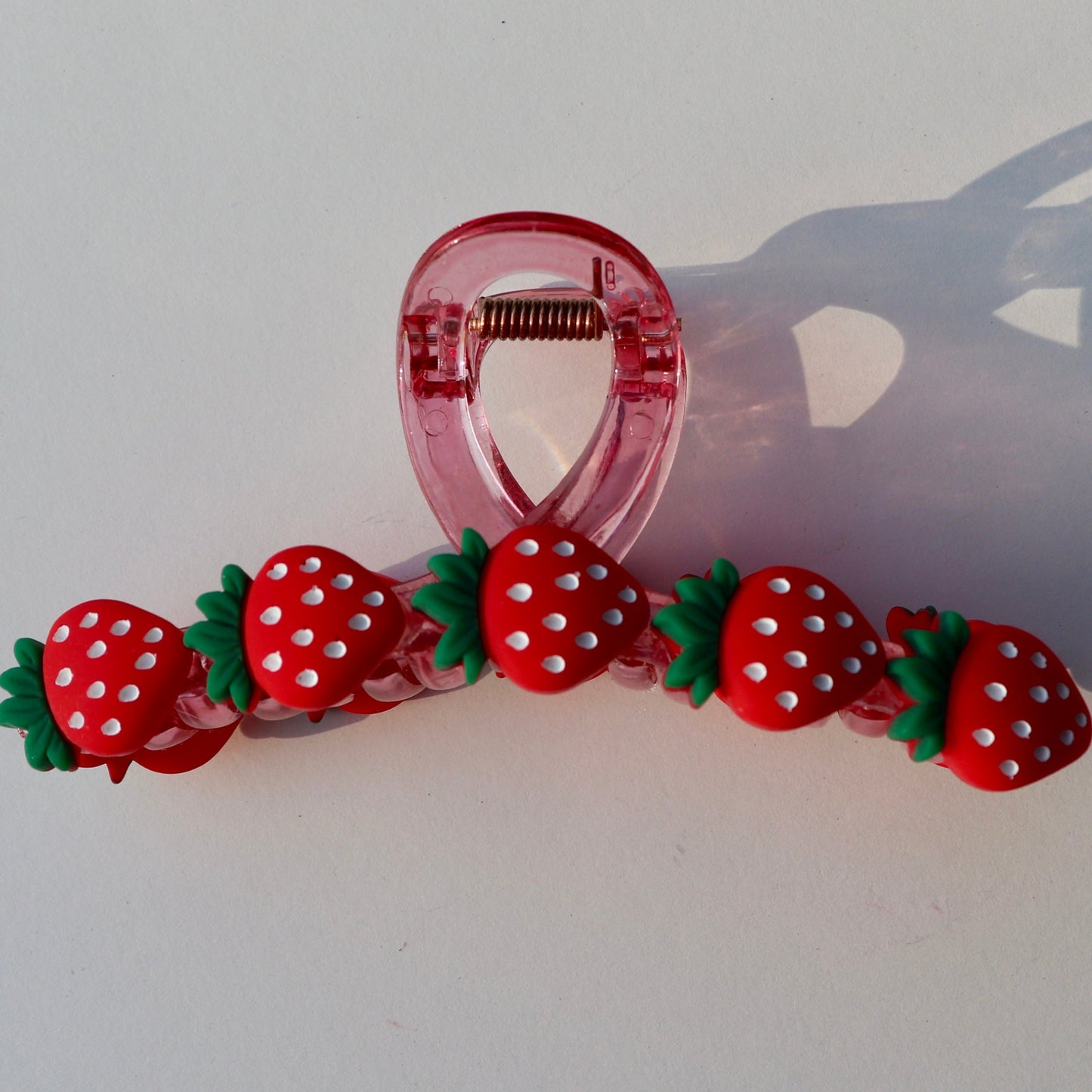 Polymer Strawberry Pretzel Clip