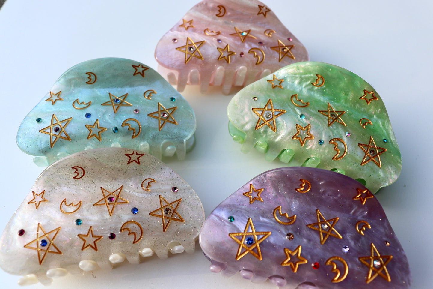 Pearlescent Starry Hair Clip
