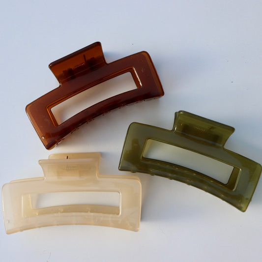 Clear Rectangle Hair Clip