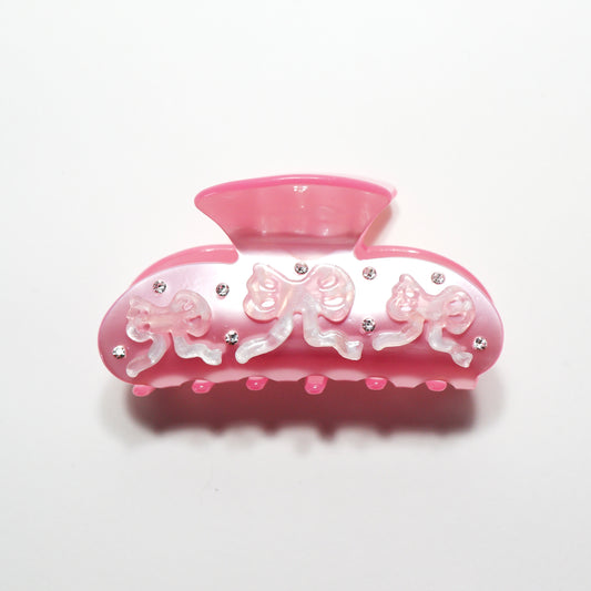 Pearly Bows Claw Clip
