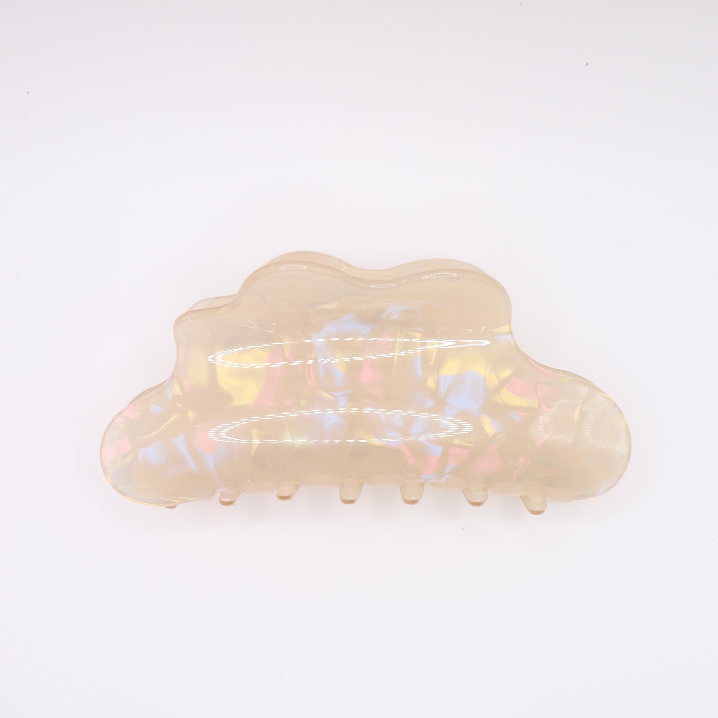 Opalescent Wavy Claw Clip