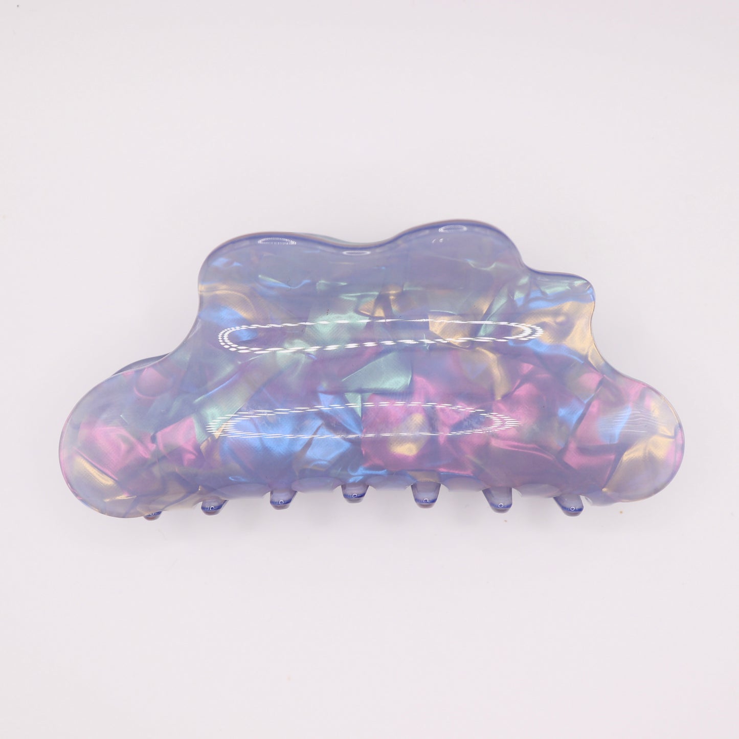 Opalescent Wavy Claw Clip