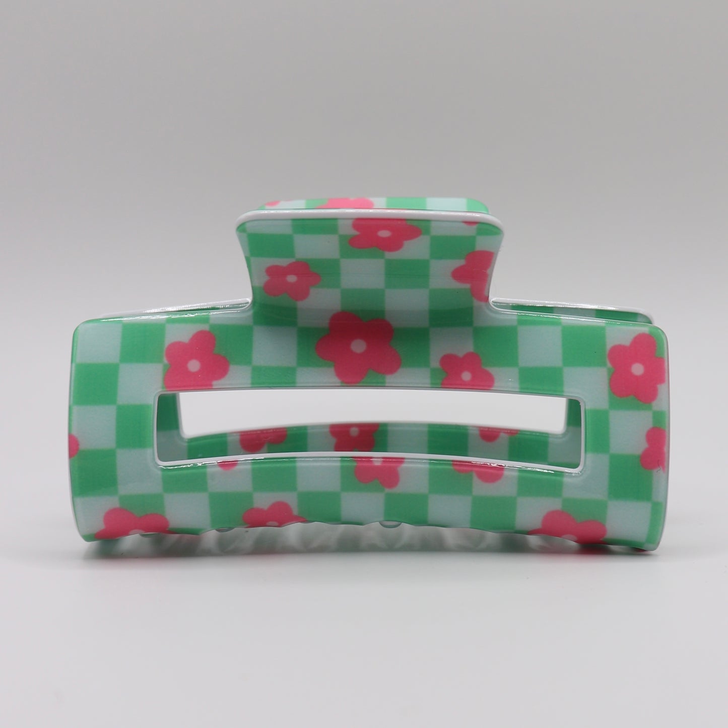 Checker Daisy Pop Claw Clip