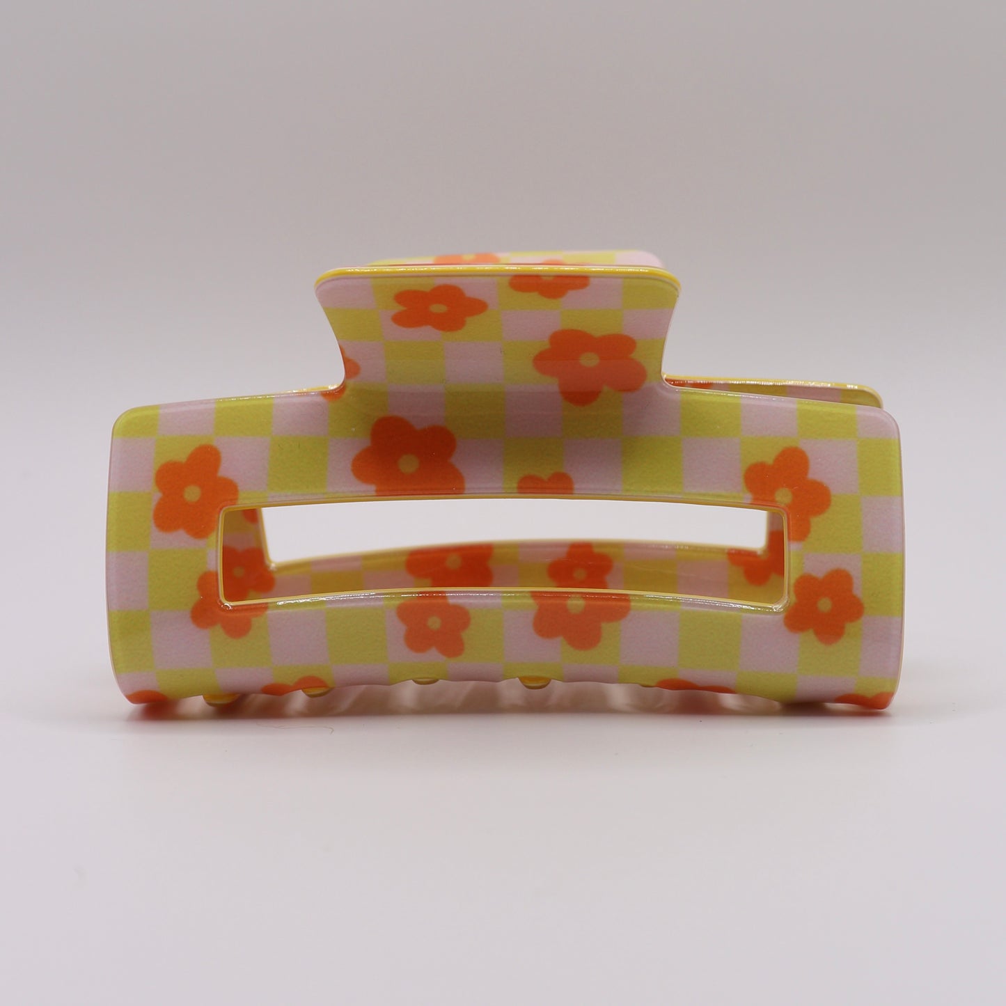 Checker Daisy Pop Claw Clip