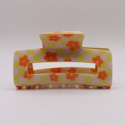 Checker Daisy Pop Claw Clip
